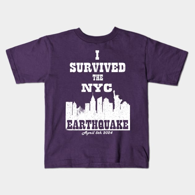 Vintage I Survived The NYC Earthquake Kids T-Shirt by LEGO